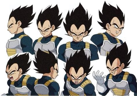 Detalle de las expresiones faciales intercambiables de Vegeta