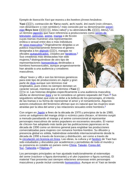 Ejemplo de doujinshi de yaoi