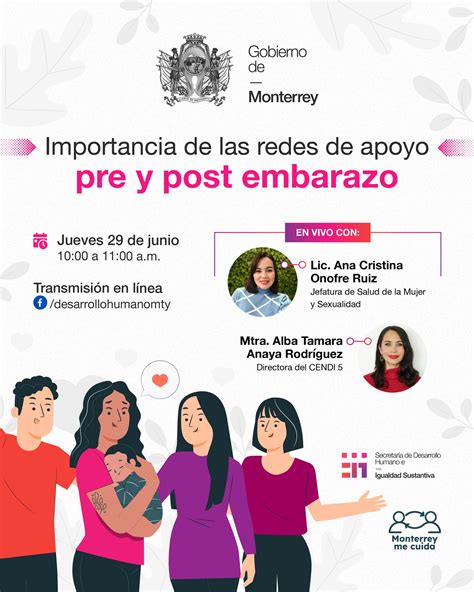 Infografía sobre la importancia del apoyo en el embarazo