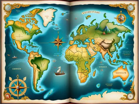 Mapa del Nuevo Mundo mostrando las ubicaciones de los Yonko y la Marina
