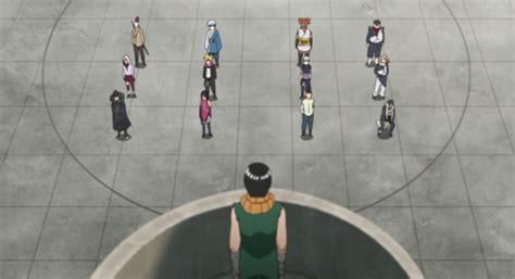 Boruto siendo descalificado durante el Examen Chūnin