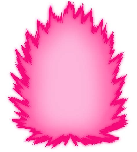 Ilustración del aura roja del Kaioken