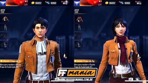 Armas de Shingeki no Kyojin en Free Fire