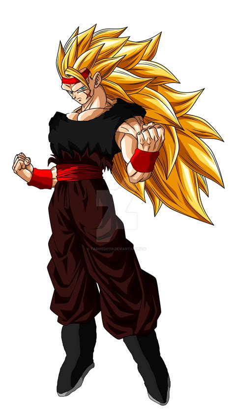 Bardock Xeno transformándose en Super Saiyan 3