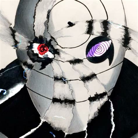 Ilustración de Obito utilizando Kamui