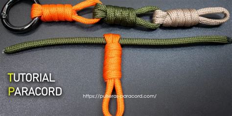 Ejemplo de nudos de paracord para llaveros