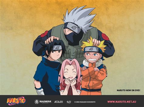 Kakashi Hatake guiando a Naruto, Sasuke y Sakura