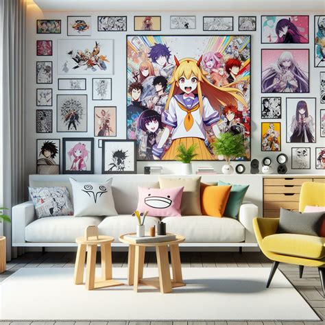 Decoración de paredes con cuadros de anime