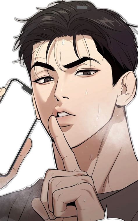 Ilustración de personajes de manhwa con temática romántica y obsesiva