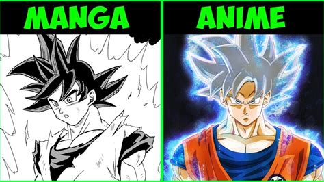 Comparación de arte entre el manga y las diferentes temporadas del anime