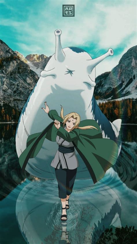 Tsunade luchando junto a Katsuyu