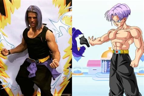 Julian Jaye Louw caracterizado como Trunks