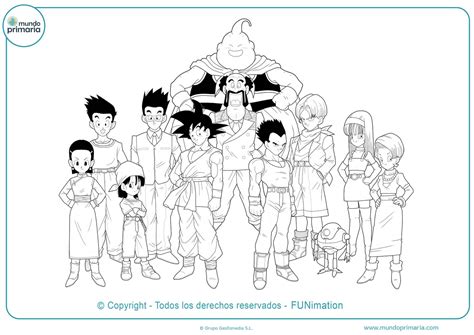 Personajes de Dragon Ball listos para colorear