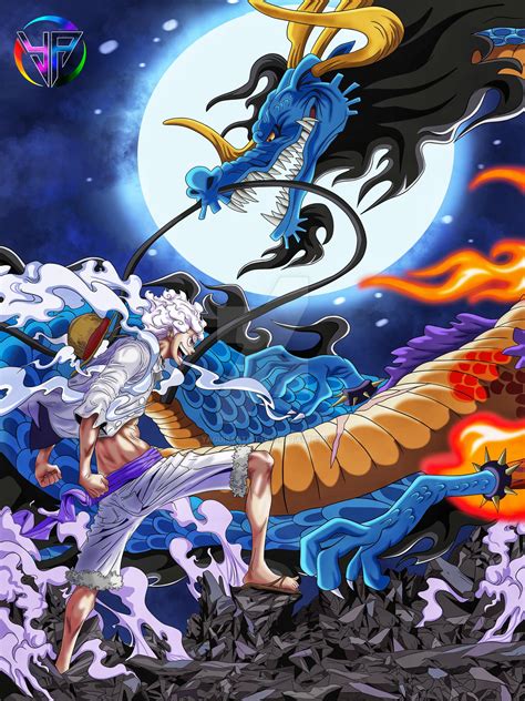 Luffy en Gear 5 luchando contra Kaido