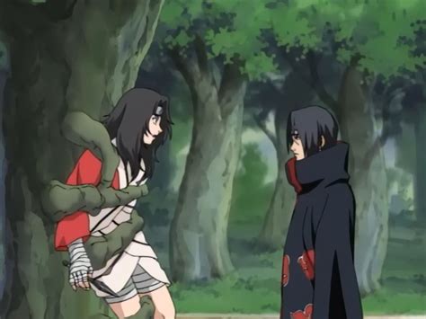 Kurenai usando Genjutsu contra Itachi