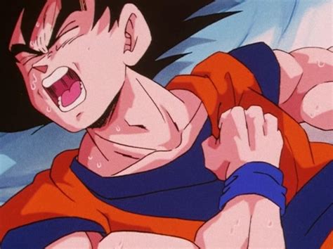 Ilustración de Goku con el virus del corazón