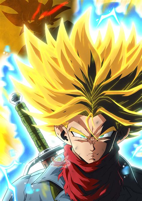 Trunks en su transformación Super Saiyan Rage
