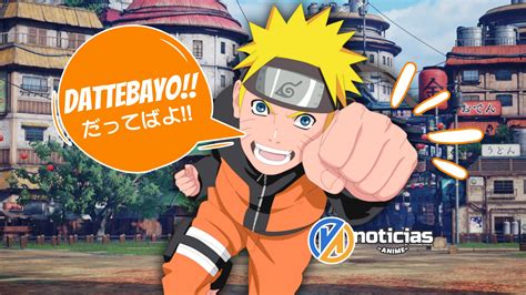 Ilustración de Naruto Uzumaki con su característica expresión facial y el kanji de 