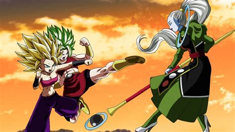 Caulifla y Kale luchando juntas en el Torneo del Poder
