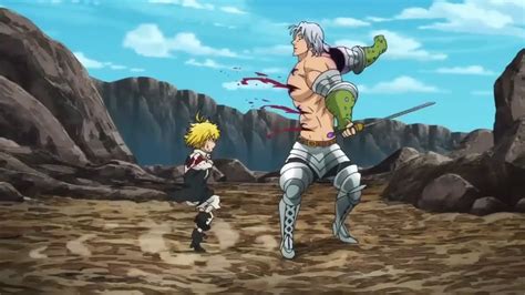 Meliodas enfrentando a Hendrickson