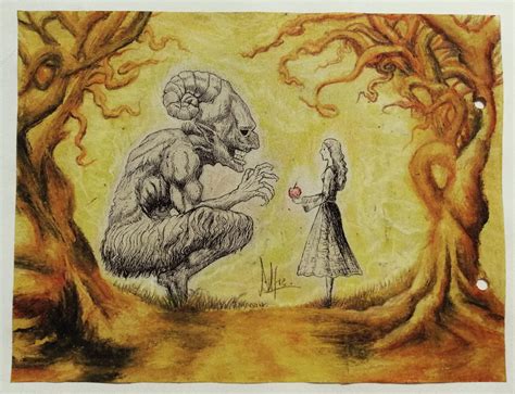 Ilustración de Ymir Fritz pactando con el demonio de la Tierra