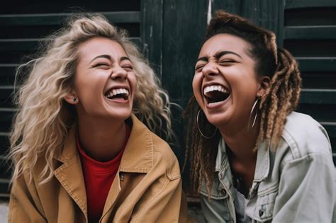 Imagen de dos amigas riendo juntas.