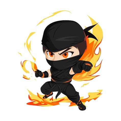 Ilustración de un ninja usando una técnica de Elemento Viento