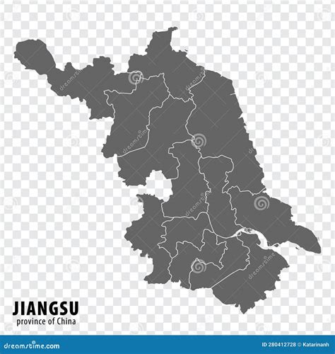 Mapa de China con la provincia de Jiangsu resaltada