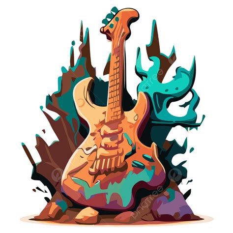 Ilustración de Meliodas con una guitarra eléctrica