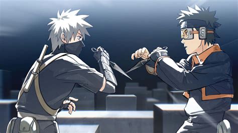 Kakashi y Obito discutiendo sobre las normas y el compañerismo