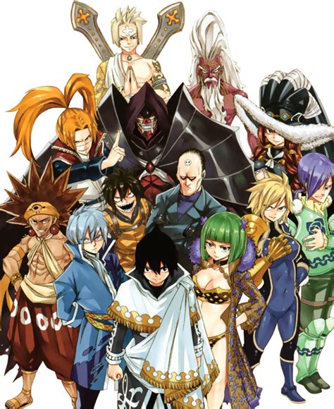 Personajes de Fairy Tail luchando contra los Spriggan 12