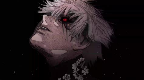 Kaneki con su único ojo rojo Ghoul visible