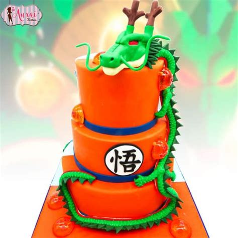 Ejemplo de tarta de Bola de Dragón terminada