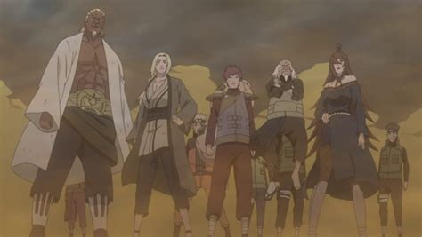 Los Cinco Kages luchando contra Madara Uchiha