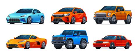 Ilustración de varios coches con envoltorios de anime de diferentes series populares.
