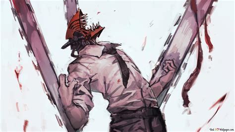 Denji transformándose en Chainsaw Man