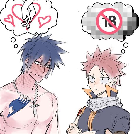 Gray discutiendo con Natsu