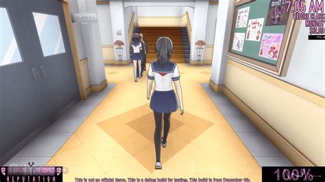 Captura de pantalla del Modo Misión en Yandere Simulator