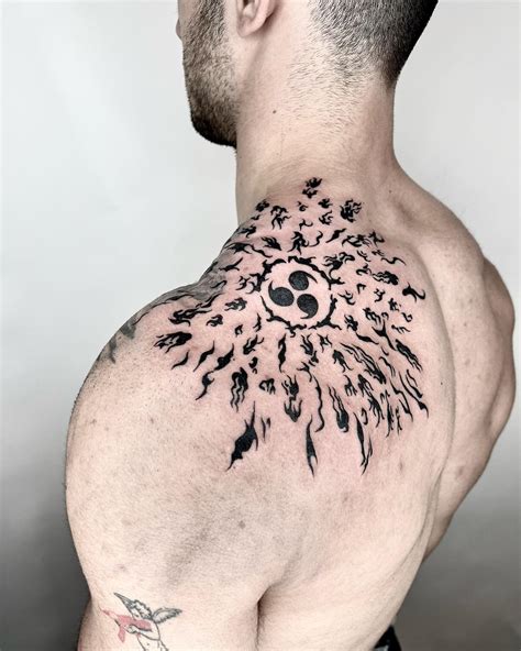 Ilustración del sello maldito en la lengua de Sai