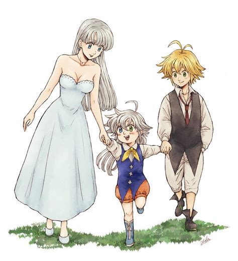 Familia de Meliodas y Elizabeth con Tristán