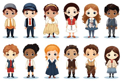Ilustración de diferentes personajes con símbolos de habilidades