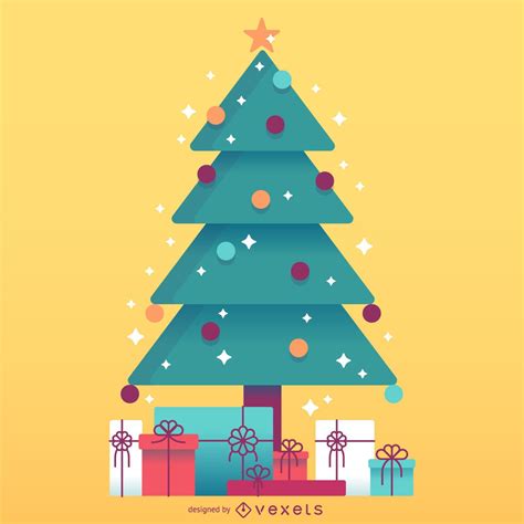 Ilustración de un árbol de Navidad con regalos y símbolos de videojuegos.
