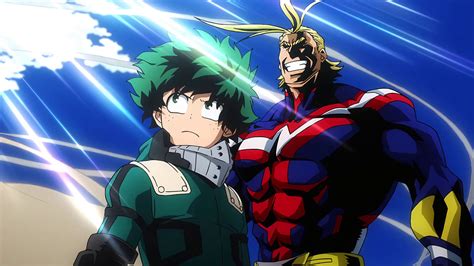 Representación de Izuku Midoriya y All Might