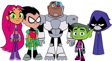 Personajes de Teen Titans en acción