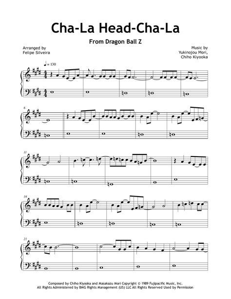 Partitura de Cha-La Head-Cha-La
