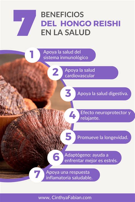 Infografía sobre los beneficios del Reishi