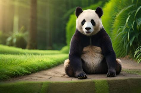 Oso panda en un entorno natural