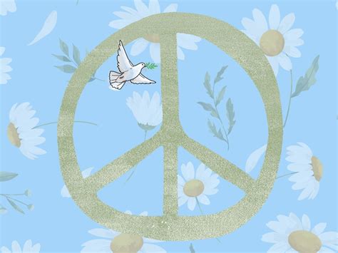 Ilustración de un cómic que representa la paz