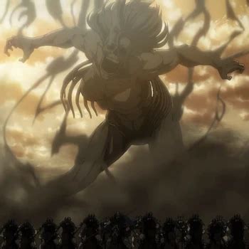 Ymir Fritz transformándose en el Titán Fundador