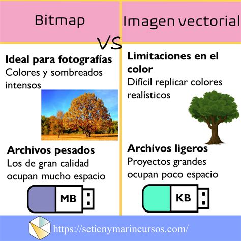 Comparación visual de imagen bitmap y vectorial al ampliarse
